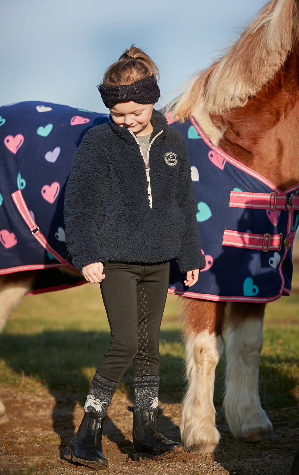 Horse Guard Lucky heart TYKT dobbelt fleece dekken 105 CM - 3