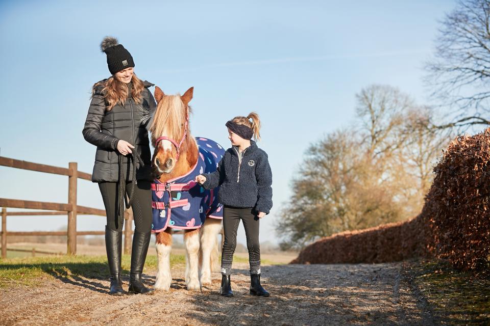 Horse Guard Lucky heart TYKT dobbelt fleece dekken 105 CM - 6