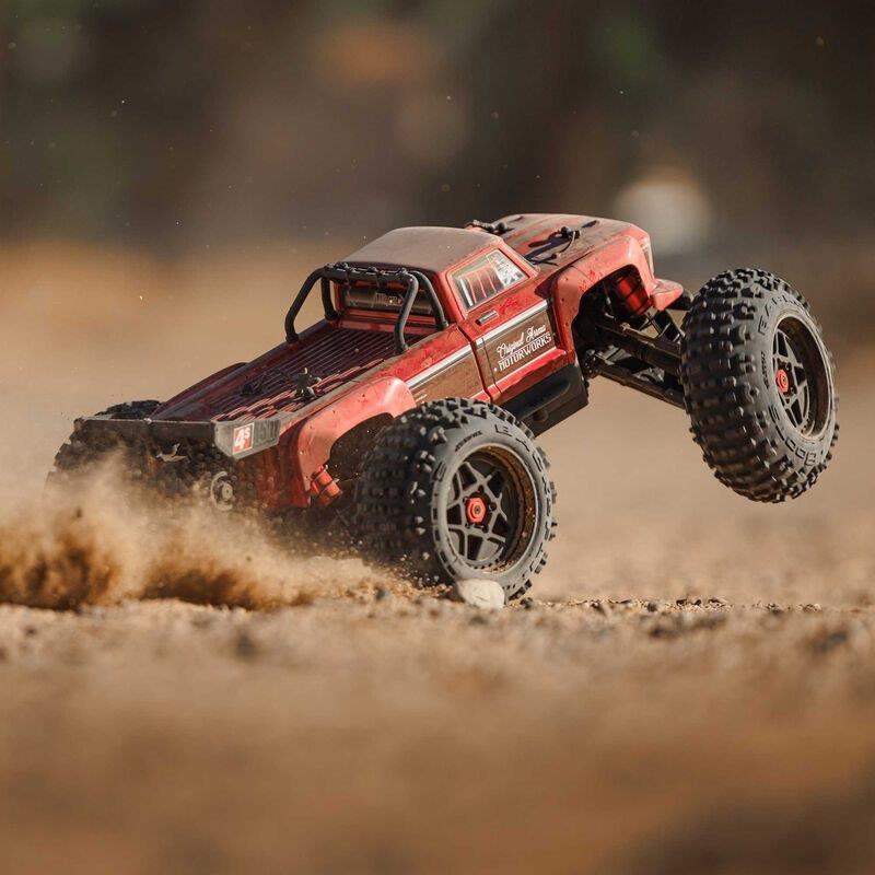 ARRMA 1/10 OUTCAST 4X4 4S V2 BLX Stunt Truck RTR, Red - 6