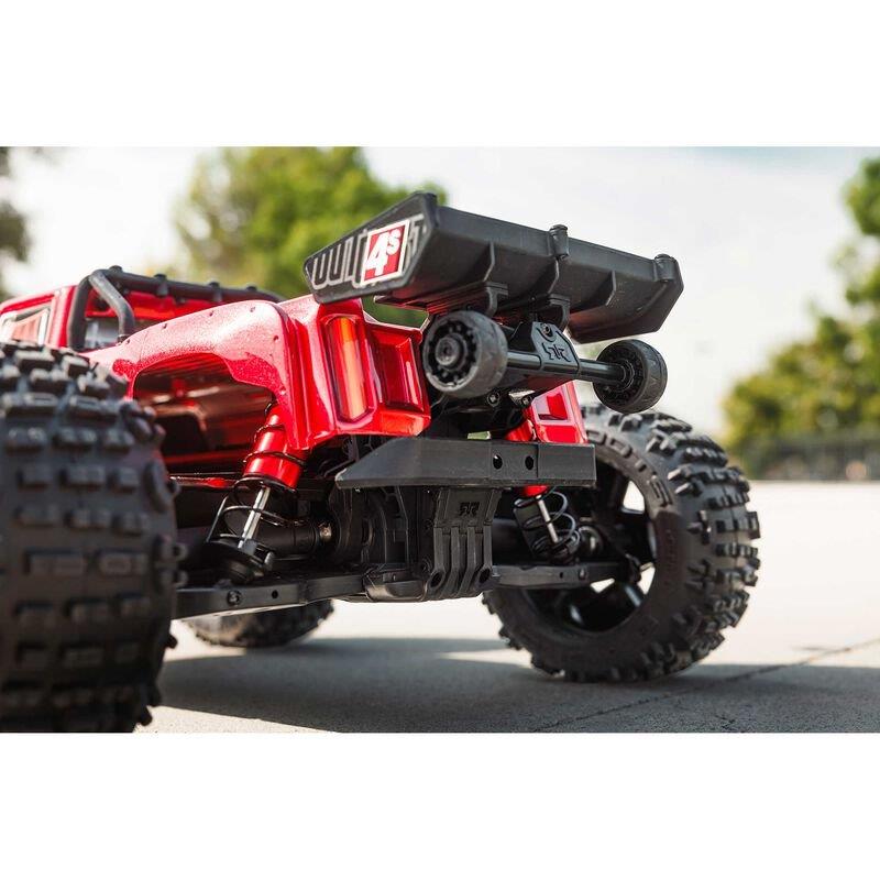 ARRMA 1/10 OUTCAST 4X4 4S V2 BLX Stunt Truck RTR, Red - 9