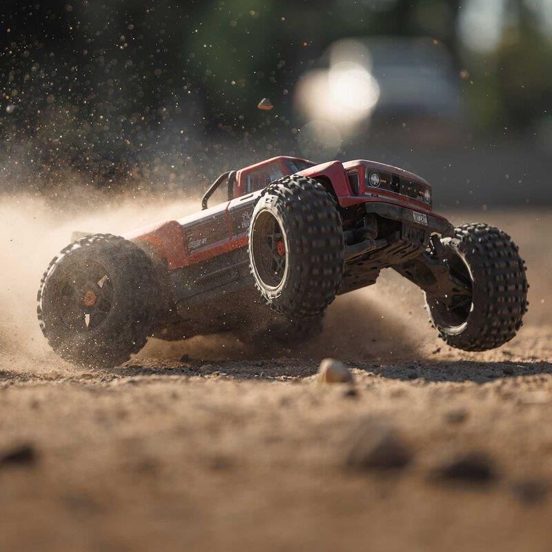 ARRMA 1/10 OUTCAST 4X4 4S V2 BLX Stunt Truck RTR, Red - 5