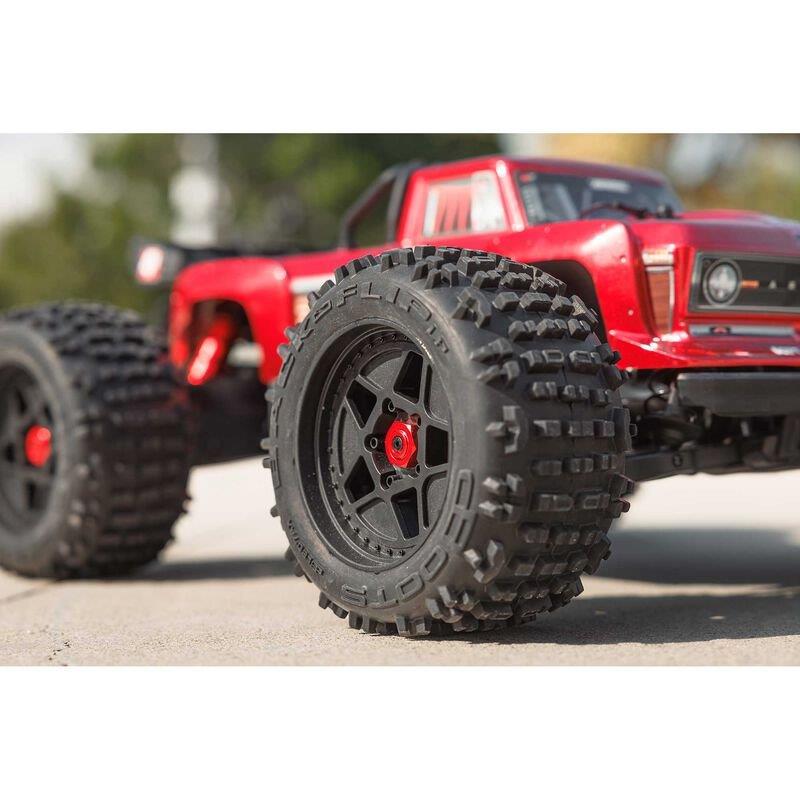 ARRMA 1/10 OUTCAST 4X4 4S V2 BLX Stunt Truck RTR, Red - 8