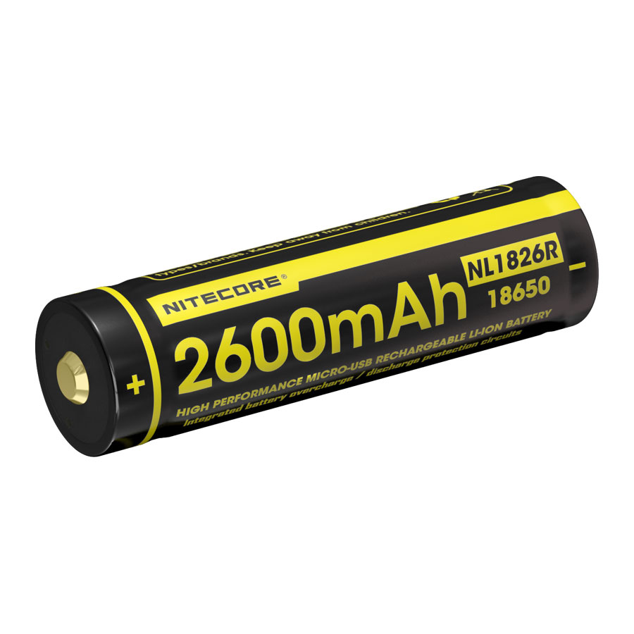 Nitecore Battery 18650 2600mAh rechargable with Micro-USB