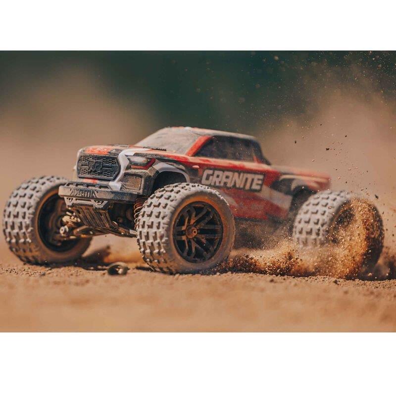 ARRMA 1/18 GRANITE GROM MEGA 380 Brushed 4X4 MT RTR with Battery & Charger, Red - 9