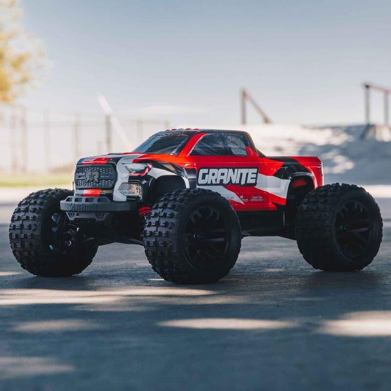 ARRMA 1/18 GRANITE GROM MEGA 380 Brushed 4X4 MT RTR with Battery & Charger, Red - 8