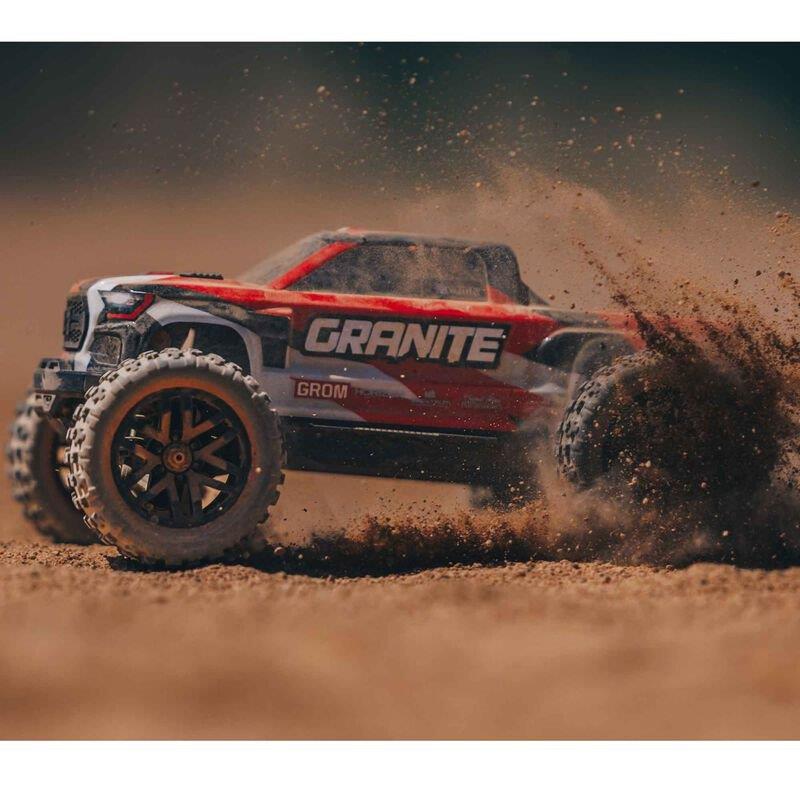 ARRMA 1/18 GRANITE GROM MEGA 380 Brushed 4X4 MT RTR with Battery & Charger, Red - 6