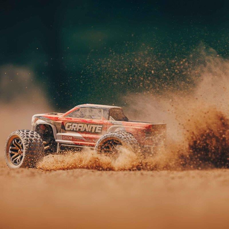 ARRMA 1/18 GRANITE GROM MEGA 380 Brushed 4X4 MT RTR with Battery & Charger, Red - 10