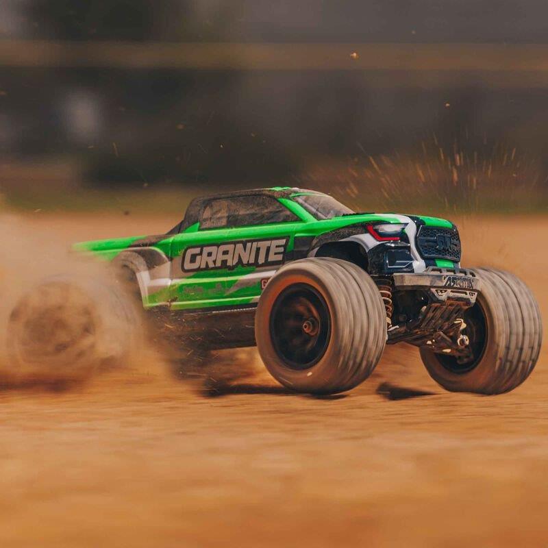 ARRMA 1/18 GRANITE GROM MEGA 380 Brushed 4X4 MT RTR with Battery & Charger,Green - 7