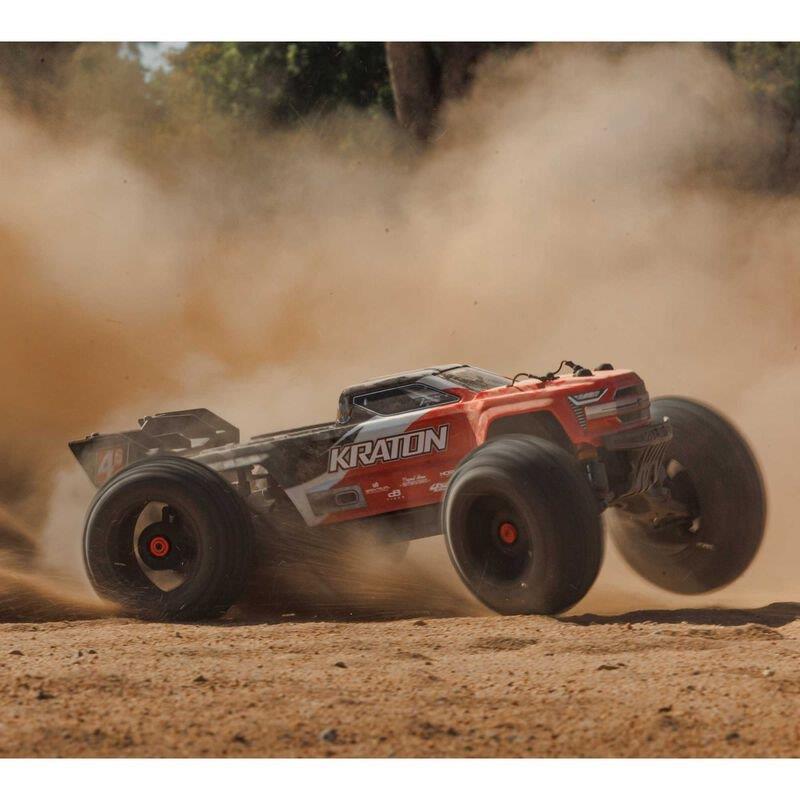 ARRMA 1/10 KRATON 4X4 4S V2 BLX Speed Monster Truck RTR, Red - 3