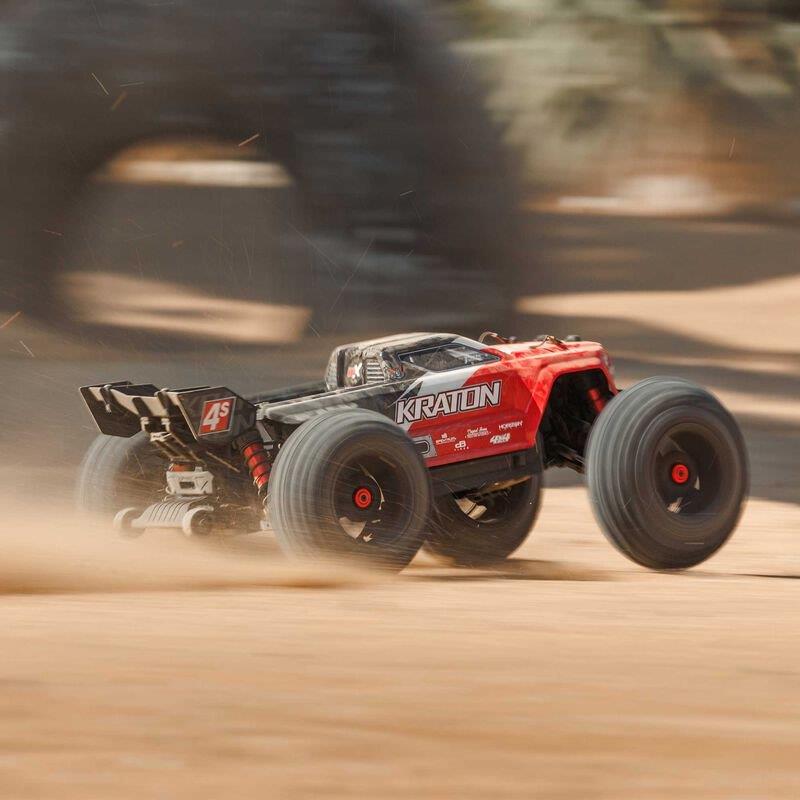 ARRMA 1/10 KRATON 4X4 4S V2 BLX Speed Monster Truck RTR, Red - 5