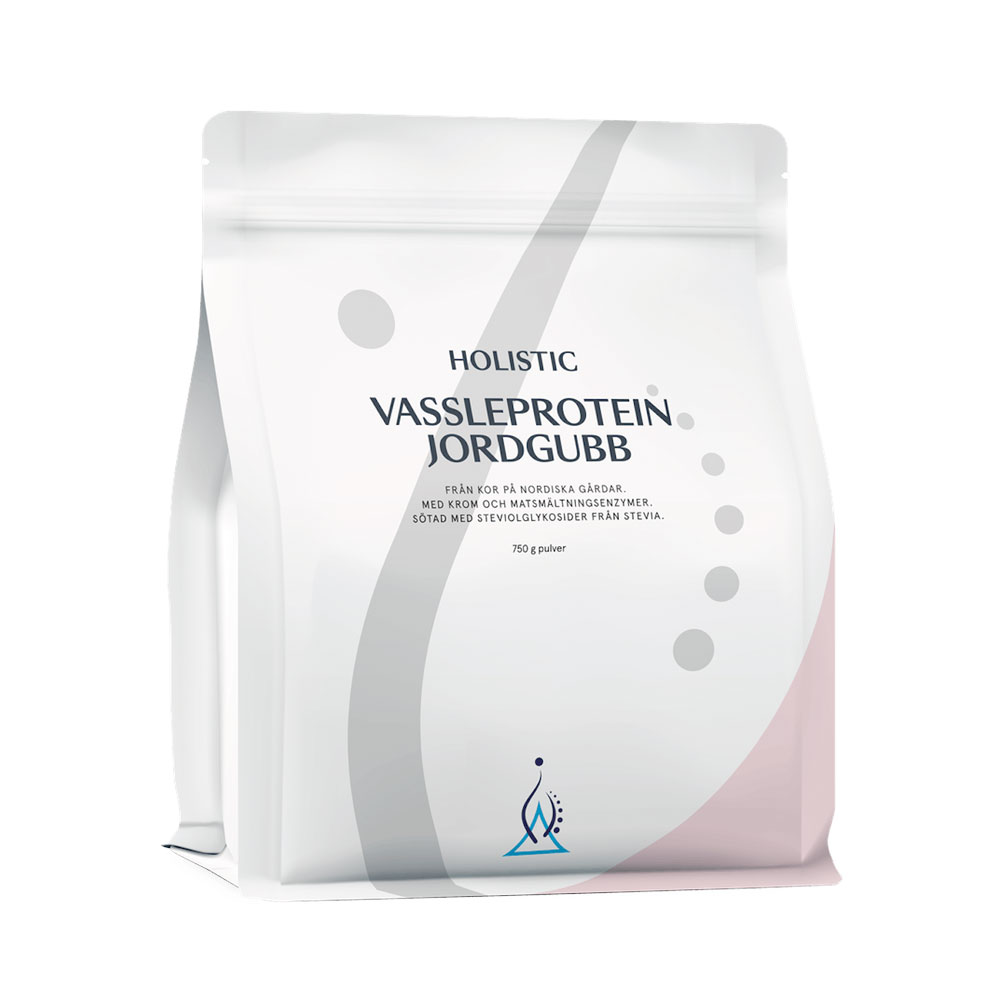 Vassleprotein Jordgubb 750 g Holistic