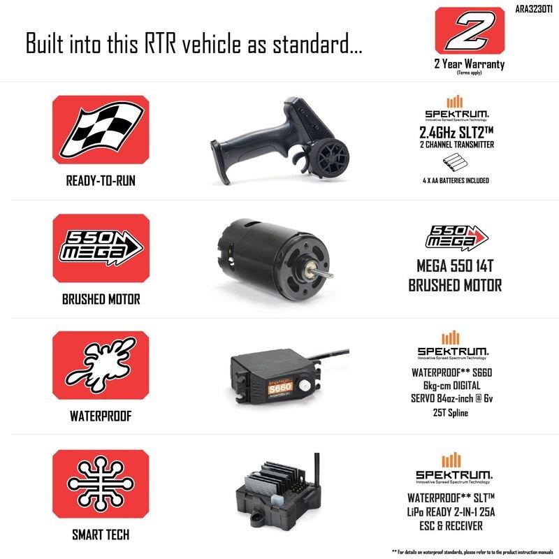 ARRMA 1/10 GORGON 4X2 MEGA 550 Brushed Monster Truck RTR - 26