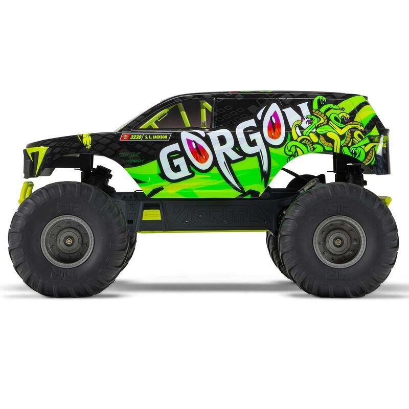 ARRMA 1/10 GORGON 4X2 MEGA 550 Brushed MT RTR with Battery & Charger, Yellow - 14