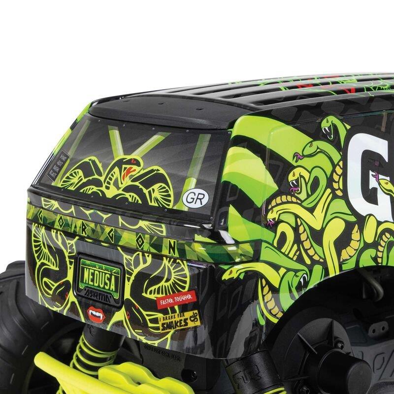 ARRMA 1/10 GORGON 4X2 MEGA 550 Brushed MT RTR with Battery & Charger, Yellow - 10