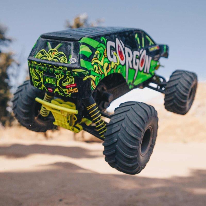 ARRMA 1/10 GORGON 4X2 MEGA 550 Brushed MT RTR with Battery & Charger, Yellow - 6