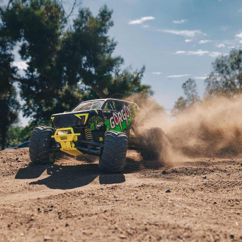 ARRMA 1/10 GORGON 4X2 MEGA 550 Brushed MT RTR with Battery & Charger, Yellow - 3