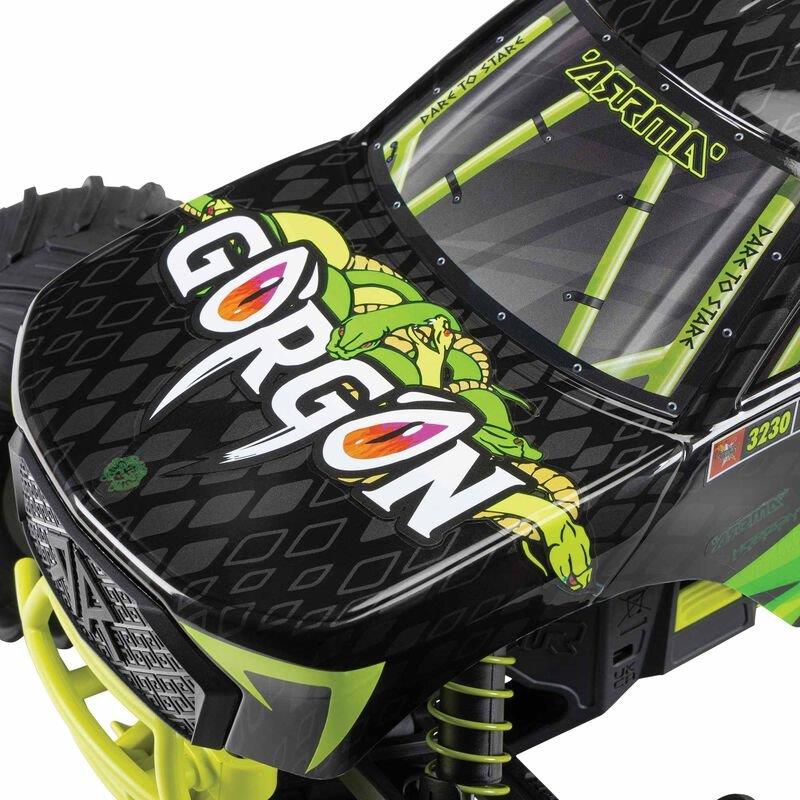 ARRMA 1/10 GORGON 4X2 MEGA 550 Brushed MT RTR with Battery & Charger, Yellow - 11