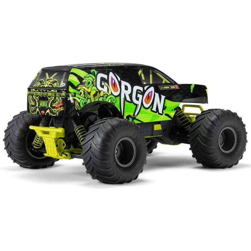 ARRMA 1/10 GORGON 4X2 MEGA 550 Brushed MT RTR with Battery & Charger, Yellow - 9