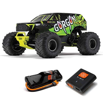 ARRMA 1/10 GORGON 4X2 MEGA 550 Brushed MT RTR with Battery & Charger, Yellow