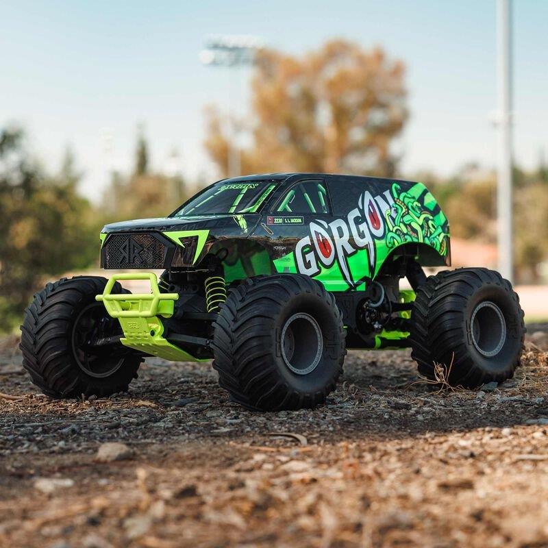 ARRMA 1/10 GORGON 4X2 MEGA 550 Brushed MT RTR with Battery & Charger, Yellow - 15