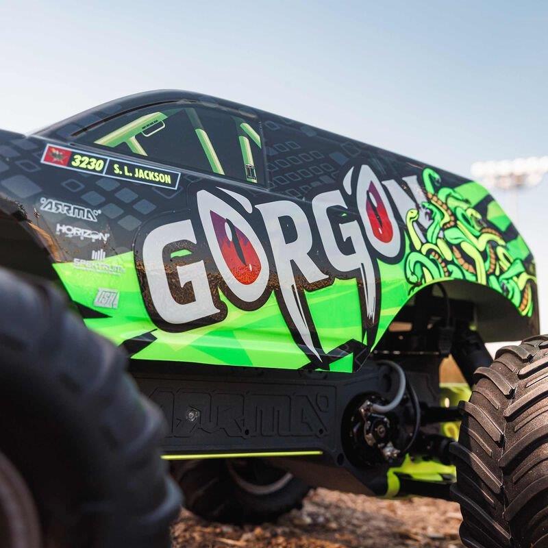ARRMA 1/10 GORGON 4X2 MEGA 550 Brushed MT RTR with Battery & Charger, Yellow - 24