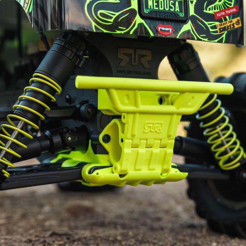 ARRMA 1/10 GORGON 4X2 MEGA 550 Brushed MT RTR with Battery & Charger, Yellow - 17