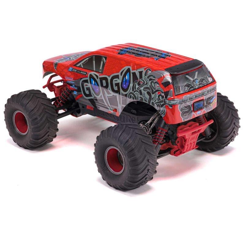 ARRMA 1/10 GORGON 4X2 MEGA 550 Brushed MT RTR with Battery & Charger, Red - 13
