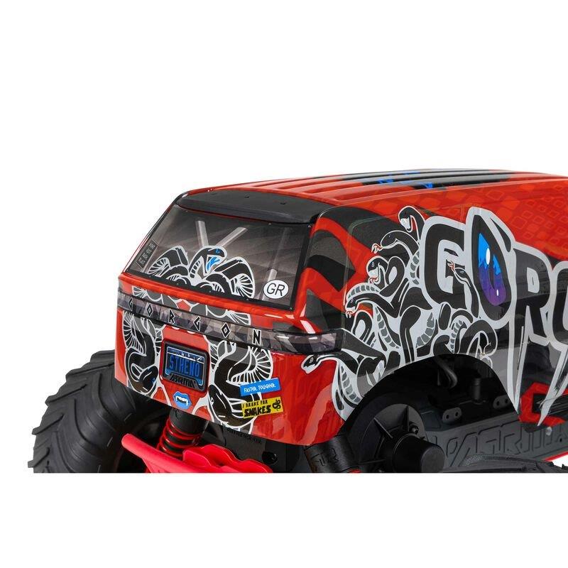 ARRMA 1/10 GORGON 4X2 MEGA 550 Brushed MT RTR with Battery & Charger, Red - 10