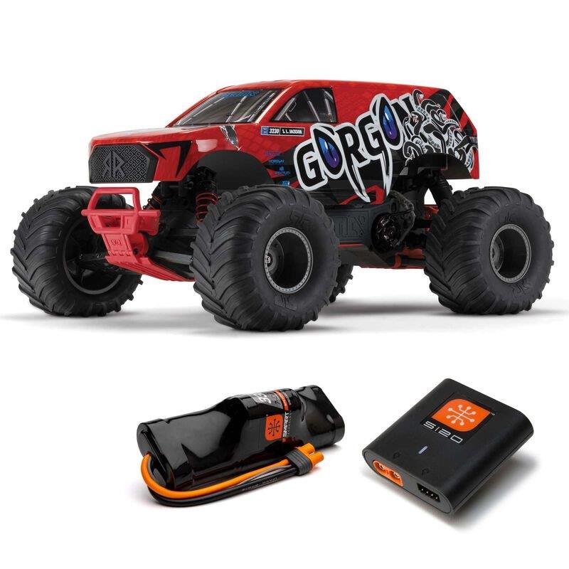 ARRMA 1/10 GORGON 4X2 MEGA 550 Brushed MT RTR with Battery & Charger, Red
