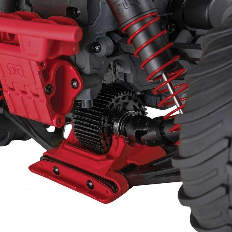 ARRMA 1/10 GORGON 4X2 MEGA 550 Brushed MT RTR with Battery & Charger, Red - 21