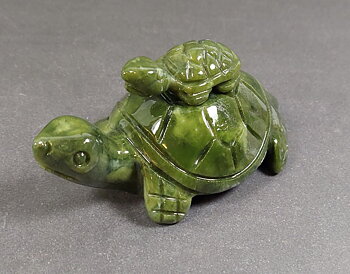 Grön Serpentin Dubbla Sköldpaddor