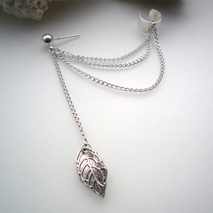 Örhänge "Hanging Leaf" i 925 Sterling Silverplätering alt. 18 K Guldplätering - 3