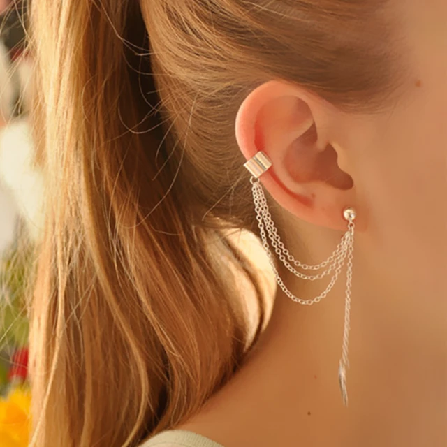 Örhänge "Hanging Leaf" i 925 Sterling Silverplätering alt. 18 K Guldplätering - 2