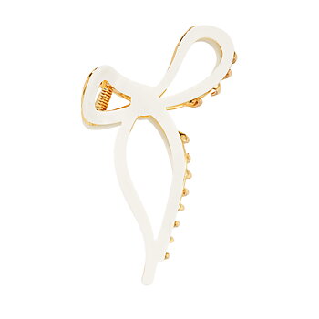 Hårklämma Bow Metall Ivory