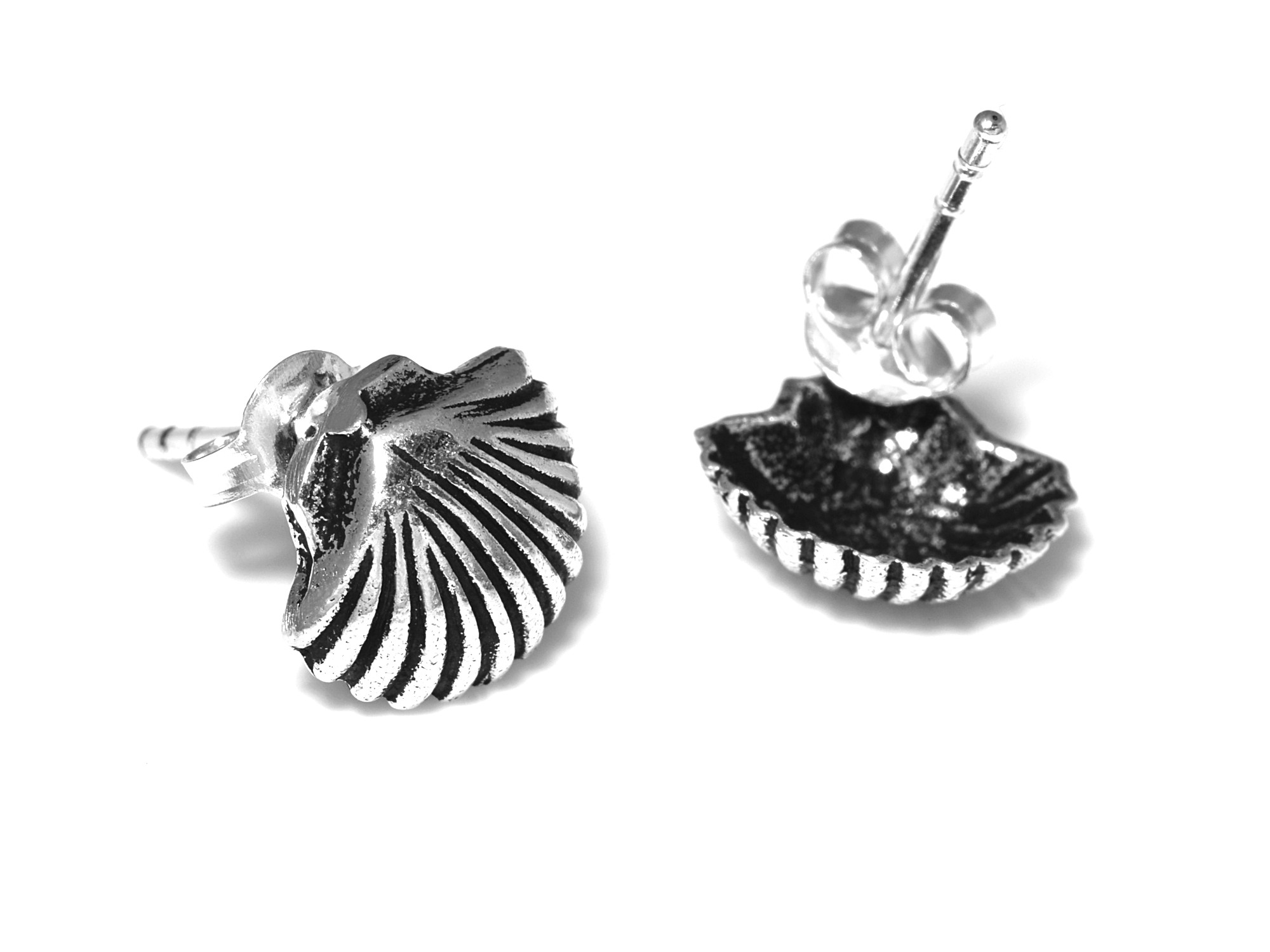 Snäckor Örhängen i Äkta 925 Silver, Snäcka Örhänge, Strand Accessoar, Natur Smycke - 3