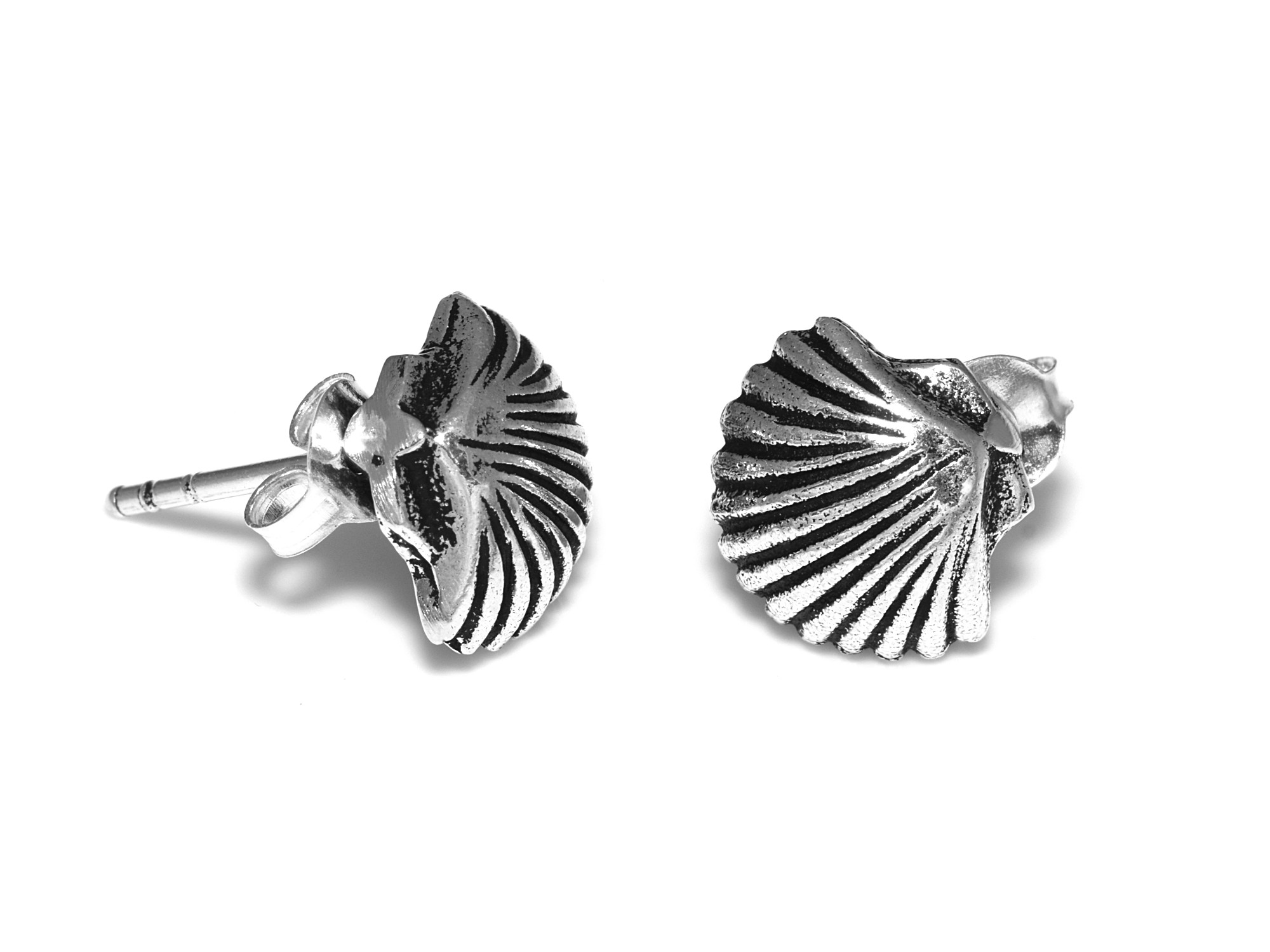 Snäckor Örhängen i Äkta 925 Silver, Snäcka Örhänge, Strand Accessoar, Natur Smycke - 2