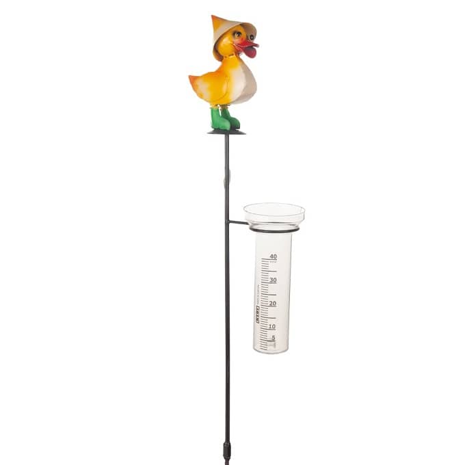 Rolig regnmätare med anka, 110 cm, regnglas ingår - 2
