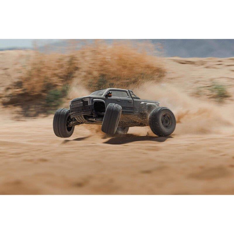 ARRMA 1/7 BIG ROCK 6S 4X4 BLX Monster Truck RTR, Gunmetal - 7
