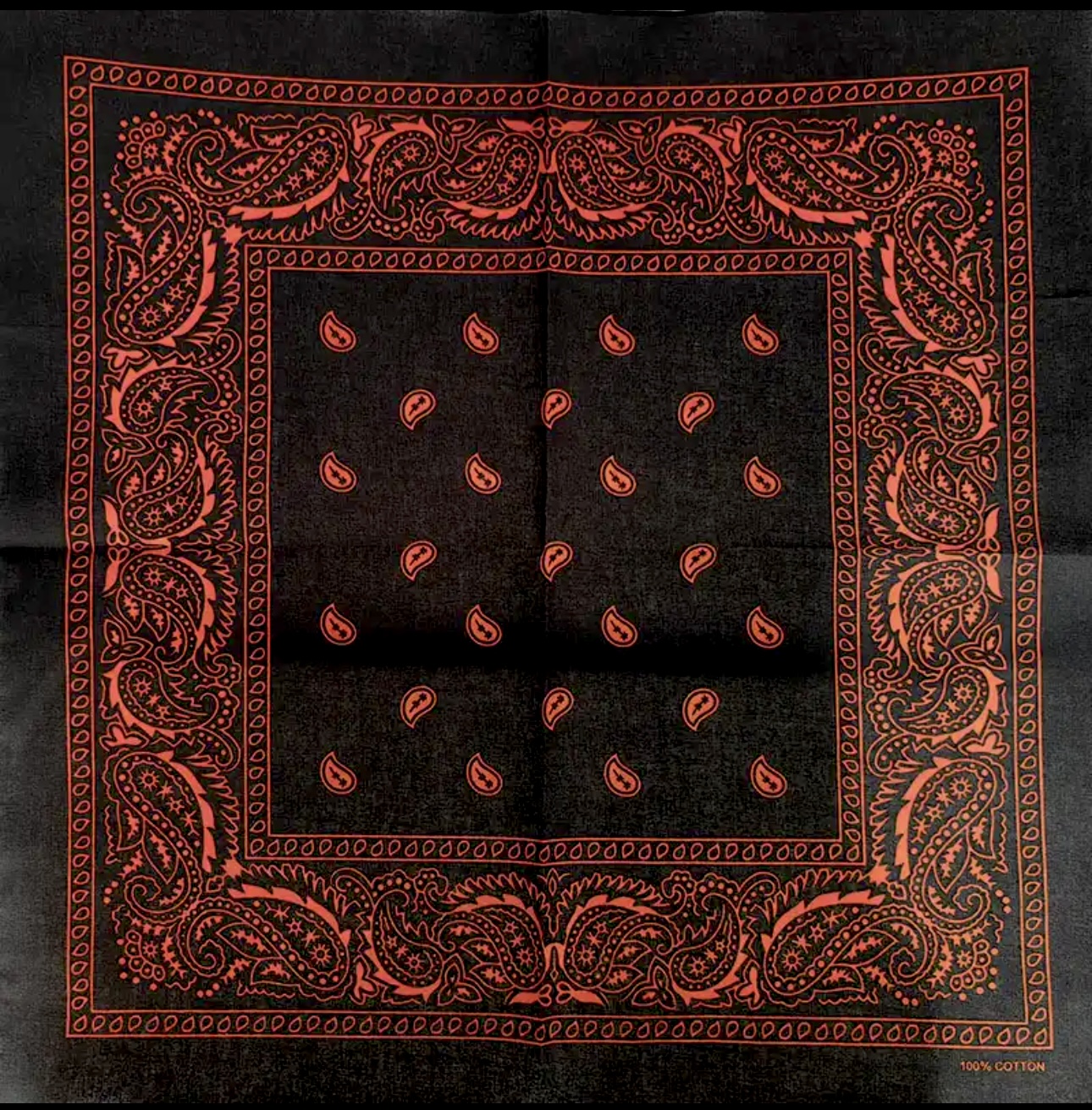 bandana  svart/orange 