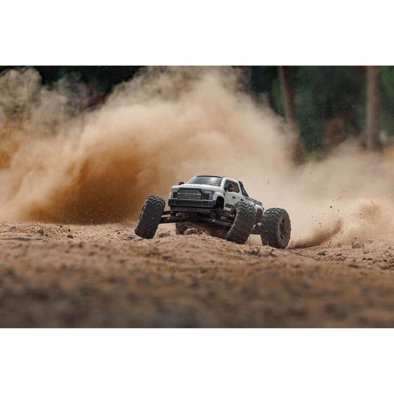 ARRMA 1/7 BIG ROCK 6S 4X4 BLX Monster Truck RTR, White - 4