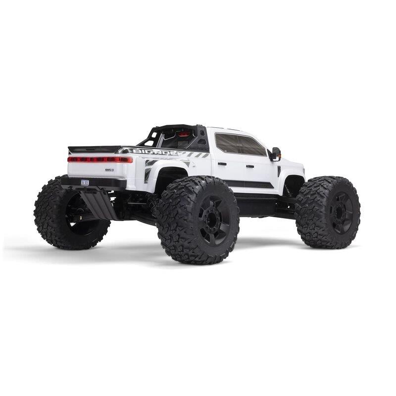 ARRMA 1/7 BIG ROCK 6S 4X4 BLX Monster Truck RTR, White - 12