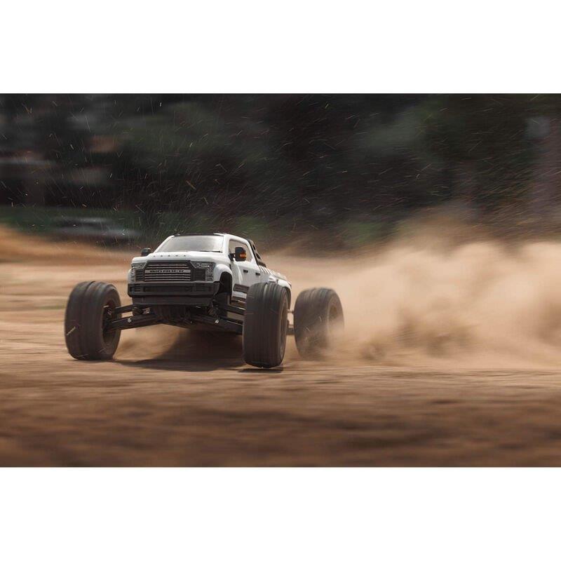 ARRMA 1/7 BIG ROCK 6S 4X4 BLX Monster Truck RTR, White - 6