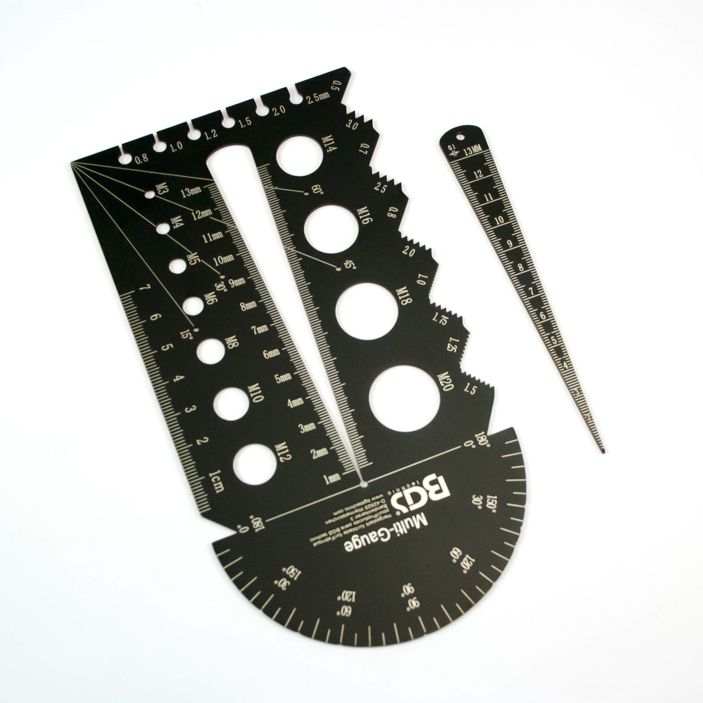Schraube und Gewindeschablone | Metrisch | M3 - M20, 0,5 - 13,00 mm - 2
