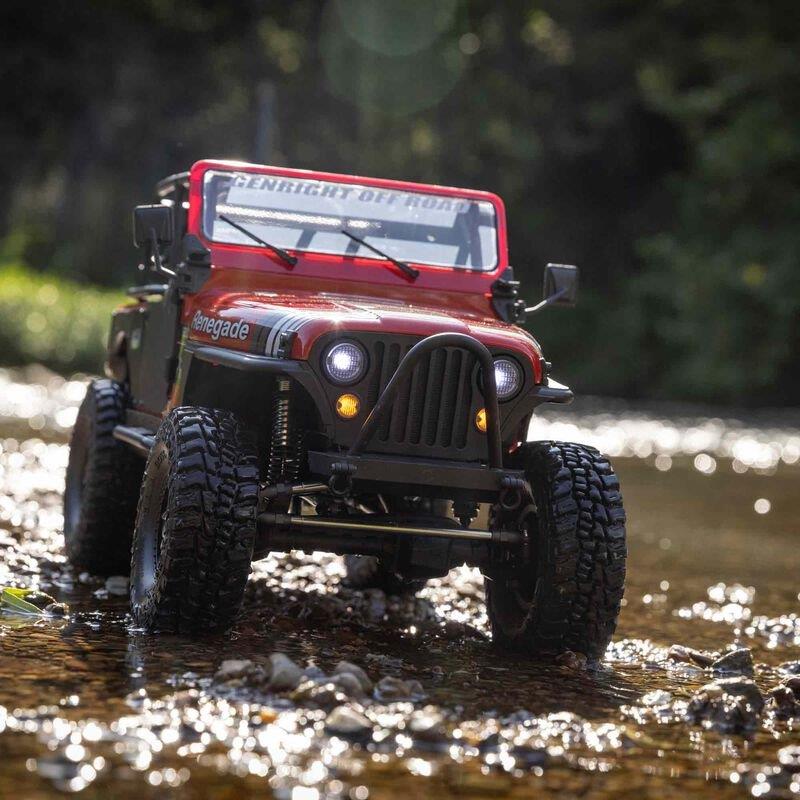 AXIAL 1/10 SCX10 III Jeep CJ-7 4WD Brushed RTR, Red - 11