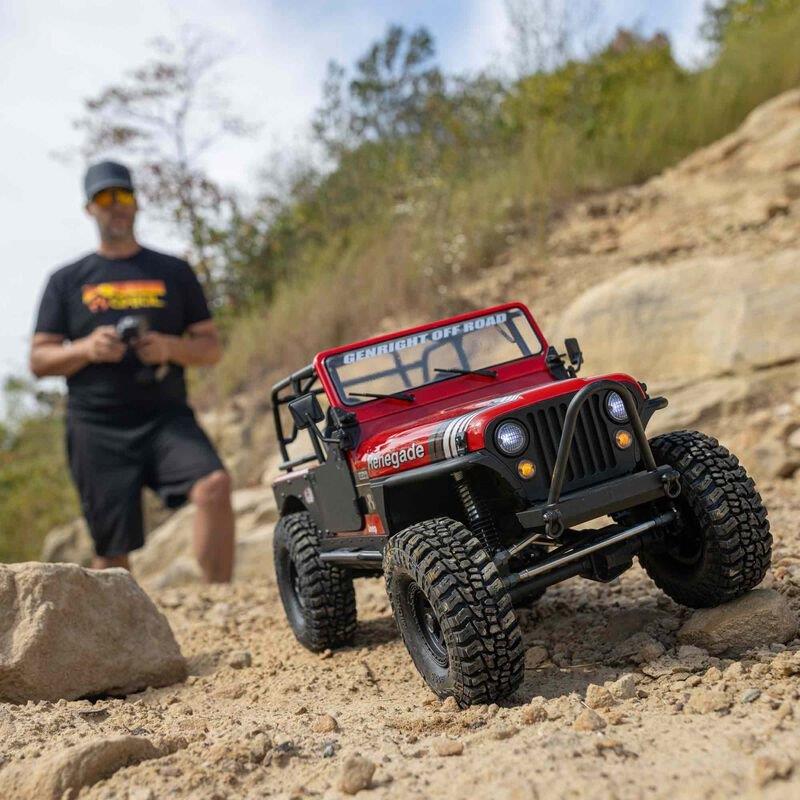AXIAL 1/10 SCX10 III Jeep CJ-7 4WD Brushed RTR, Red - 12