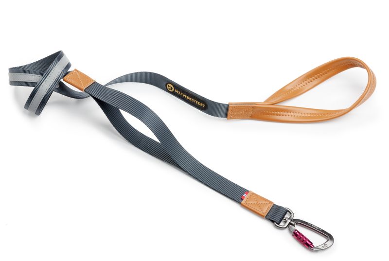 Seleverkstedet Link Dog Lead City Leash Hundkoppel 25mm x 150 cm - Grå