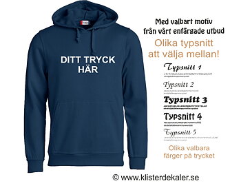 Hoody Marin med eget tryck