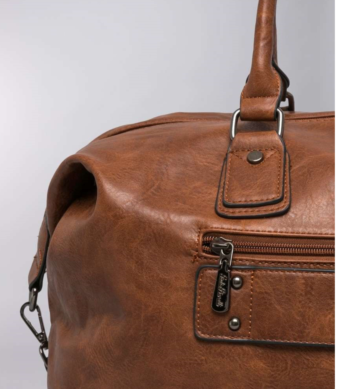 Giulia Pieralli Classic Weekendbag Cognac - 10