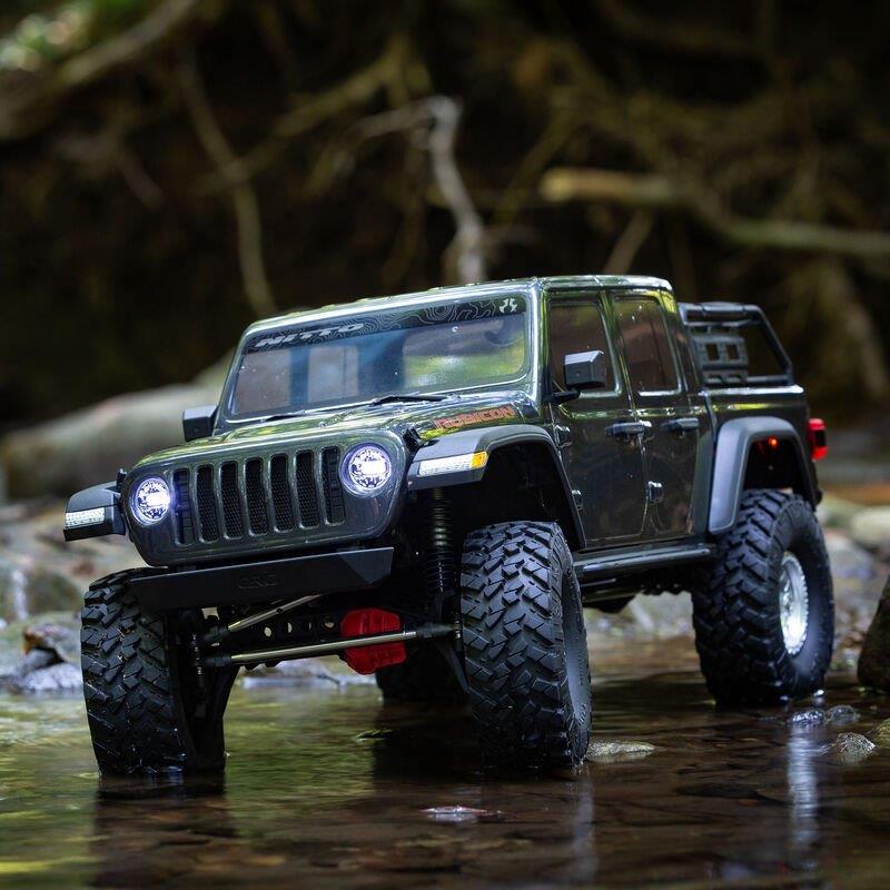 AXIAL 1/10 SCX10 III Jeep JT Gladiator 4X4 Rock Crawler with Portals RTR, Gray - 29