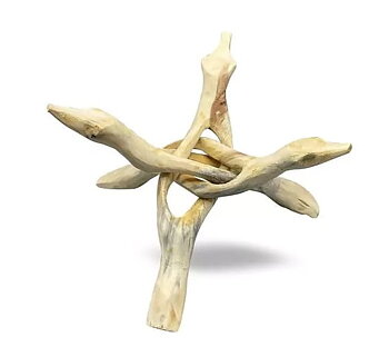 Kristallkula hållare i Trä - Kobra Triangle Ställ - 10cm - Natural
